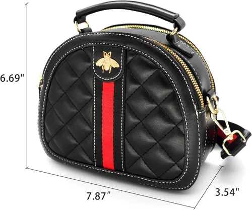 Vista 2 de Beatfull Designer Bee - Bolso cruzado para mujer, de cuero, acolchado, con asa superior