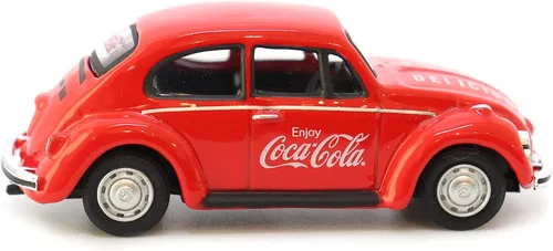 Vista 8 de Motor City Classics Coca-Cola Diecast Collectible Volkswagen Beetle 1966 escala 1:72 modelo 472005 con licencia