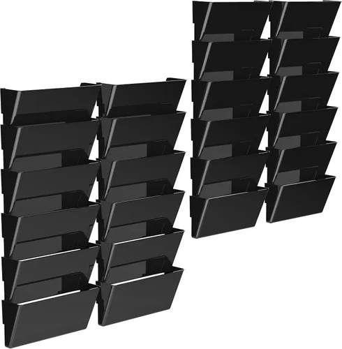 Vista 25 de Storex Archivadores de pared, tamaño legal, 16 x 10.55 x 4 pulgadas, transparentes, juego de 2 (70224A06C)