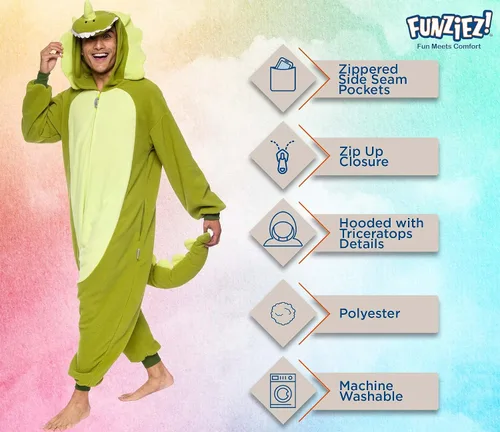 Vista 46 de Funziez! - Disfraz de Halloween para adultos, disfraz de animales y criaturas marinas, mameluco afelpado para cosplay, para mujeres y hombres
