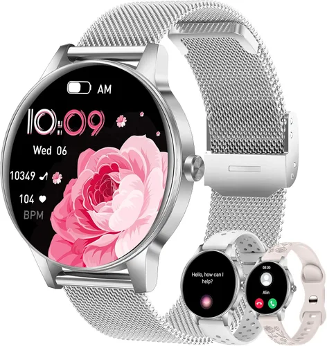 Vista 11 de Relojes inteligentes para hombres y mujeres (respuesta/hacer llamadas), pantalla HD de 1.27 pulgadas con monitor de frecuencia cardíaca/sueño, más