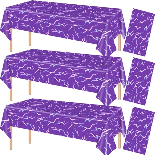 Vista 12 de 3 manteles de plástico desechables de 54 x 108 pulgadas, estampado de leopardo rojo y negro con labios rojos, manteles impermeables para cumpleaños