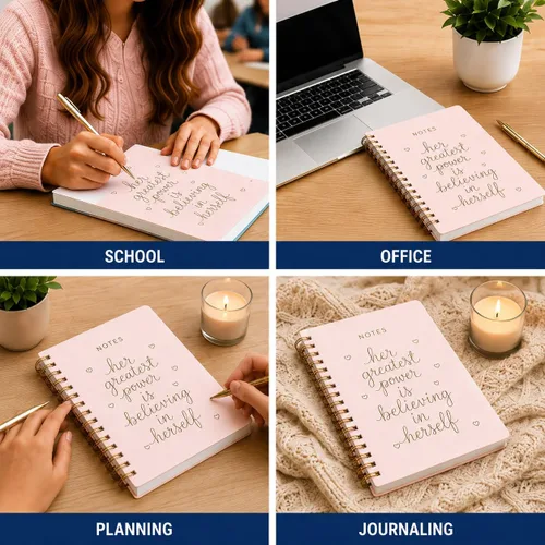 Vista 3 de WORLD TRAVELER Dayna Lee Collection - Cuaderno de espiral de tapa dura de 6 x 8 pulgadas, con 200 páginas forradas para escribir notas o uso