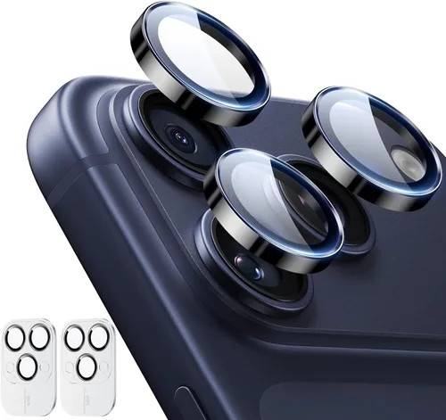 Vista 33 de ESR Protector de lente de cámara para iPhone Duo, 1 paquete, negro