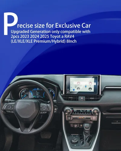 Vista 2 de Sequoia 2023 Protector de pantalla para Toyota RAV4 Sequoia Highlander Tundra 2023 Protector de pantalla táctil de 8 pulgadas, accesorios RAV4