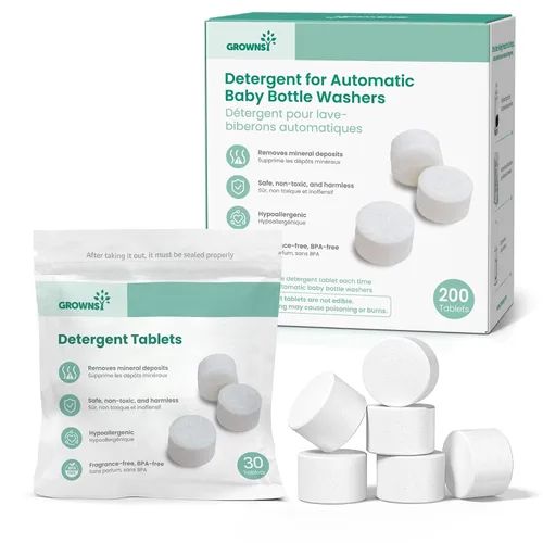Vista 8 de GROWNSY Tabletas detergentes para lavadora de botellas de 130