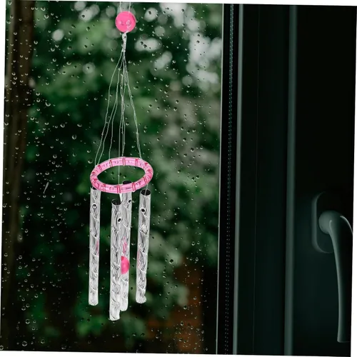 Vista 8 de Mipcase 1 juego de campanillas de viento con tubos y cuentas previamente roscadas para decoración de patio y jardín, actividades divertidas