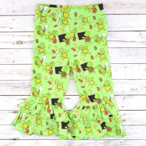 Vista 6 de Unique Baby Conjunto de pantalones con volantes para el primer día de escuela para niñas