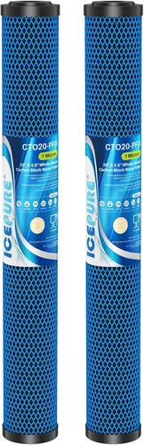 Vista 9 de ICEPURE Cartucho de filtro de agua KDF y carbón activado para toda la casa, 5 micrones, 20 x 2.5 pulgadas, repuesto de filtro de extracción