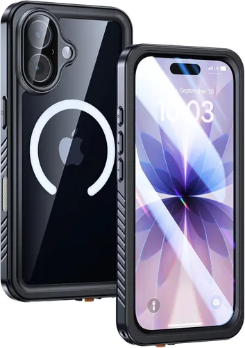 Vista 9 de Lanhiem - Funda magnética para iPhone 17 Air impermeable, protector de pantalla integrado y protección de cámara, [compatible con MagSafe] carcasa