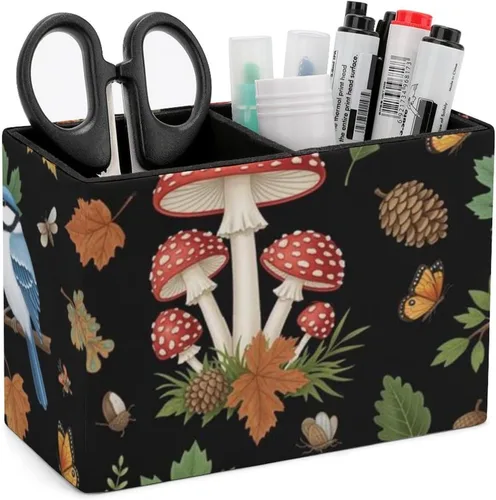 Vista 15 de Desk Organizer Pencil Cups Aztec Red Blue, Convenient Storage for Your Writing Tools