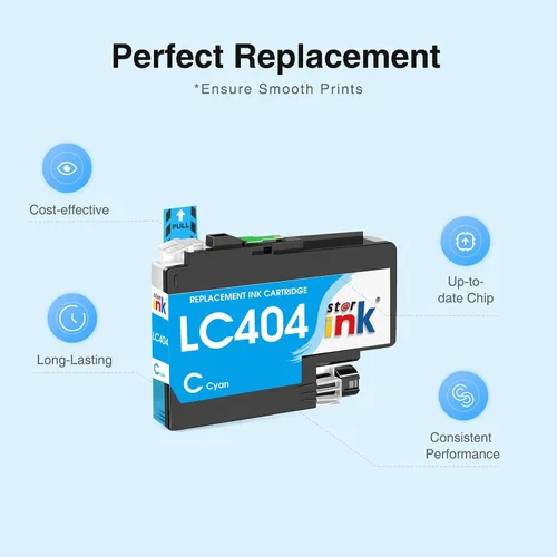 Vista 4 de Starink LC404 MFC-J1205W LC404XL - Cartuchos de tinta para impresora Brother 404XL LC 404 XL para MFC-J1205W MFC-J1215W MFC J1205W J1215W XL, LC404