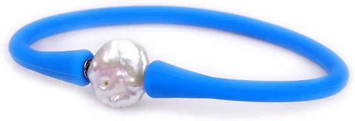 Vista 13 de GEM-Inside Big - Pulsera de joyería de perlas de 0.512 in para dama de honor, color negro, apilable, goma de silicona, elástica, perlas cultivadas