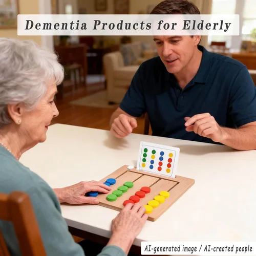 Vista 4 de Juegos de demencia y juegos de actividades para personas mayores, rompecabezas de madera, regalos para mantener a los adultos mayores cognitivos