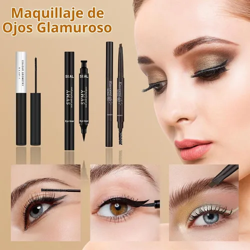 Vista 6 de Kit de maquillaje todo en uno para mujeres, niñas, adolescentes, juego de maquillaje de 16 colores, paleta de sombra de ojos, base, delineador