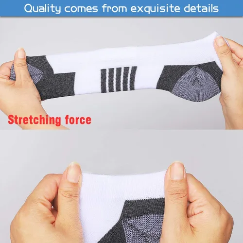 Vista 5 de COOVAN 10 Pairs Mens Ankle Socks Men 10 Pack Low Cut Comfort Cushion Casual Socks