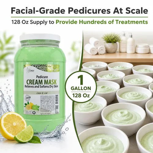 Vista 2 de SPA REDI Lemon Pedicure - Crema de masaje y máscara de pies – Ácido hialurónico, aminoácidos y pantenol para talones agrietados y piel seca Sin