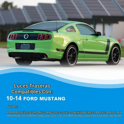 Vista 2 de CPW Conjunto de luces traseras para Ford Mustang 2010 2011 2012 2013 2014 Negro Claro