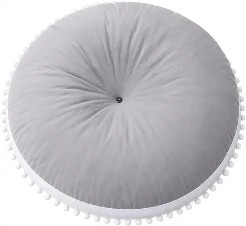 Vista 7 de Cojín redondo grande para suelo para niños, color marrón, almohada circular de 35 pulgadas para niños, rincón de lectura, sala de juegos, tipi a