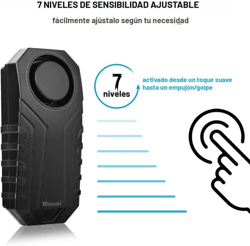 Vista 4 de Wsdcam - Alarma de bicicleta/motocicleta con control remoto, 113 db, inalámbrica, con vibración, sensor de movimiento, impermeable