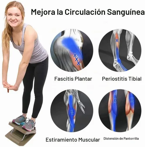 Vista 5 de StrongTek Tabla Inclinada Portátil, Ligera de 3.7 libras, Tabla de Estiramiento de Pantorrillas Ajustable de 5 Niveles (20°–50°) con Superficie