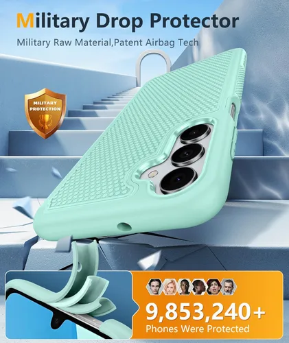 Vista 37 de FNTCASE Funda para iPhone 17 Pro: Fundas delgadas translúcidas de color azul claro compatibles con MagSafe, protección completa de la cámara
