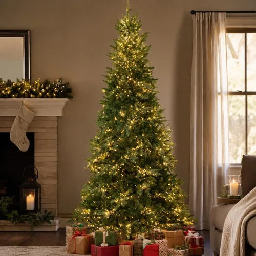 Vista 3 de Haute Decor Árbol de Navidad de abeto Queensbury de 7.5 pies de alto No flocado