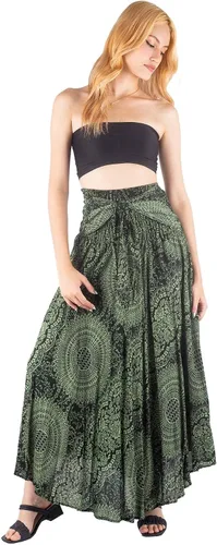 Vista 9 de Falda hippie, vestido bohemio bohemio gitano, maxi faldas largas para mujer, vestido de playa midi de verano