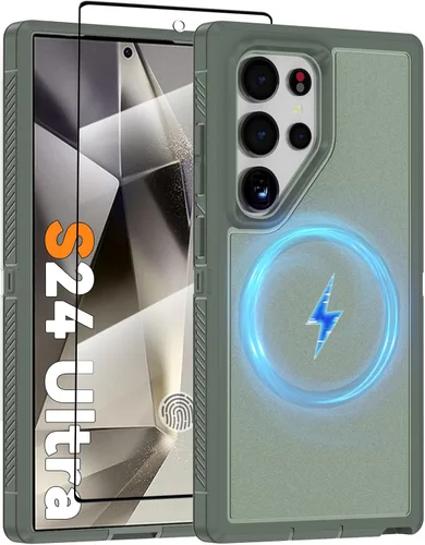Vista 31 de Funda magnética para Samsung Galaxy S24+ Plus compatible con carga Magsafe [protector de pantalla de vidrio]