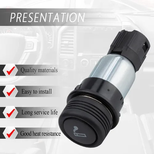 Vista 4 de Ensamble de zócalo para encendedor de cigarrillos compatible con Ford E150 E250 E350 F150 F250 F350 F450 Super Duty Fusion OEM#XC3Z-15055-AA