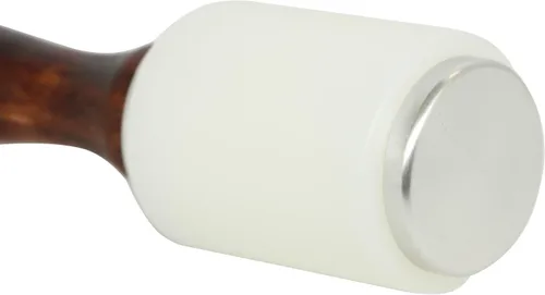 Vista 4 de Martillo de tallado de cuero de 8 pulgadas, martillo de nailon con mango de madera, mazo de tallado para manualidades, estampado y costura