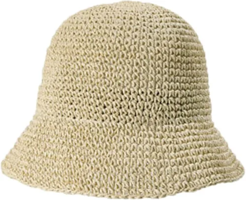 Vista 2 de ASO-SLING Sombrero del cubo de las mujeres sombrero de verano sombreros trenzados sombrero de paja sombrero de pesca elegante mujeres playa paja
