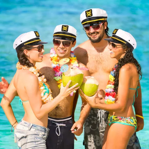 Vista 6 de Yacht Captain Hat for Men Women Adjustable Sailor Hat for Party 146 Pack