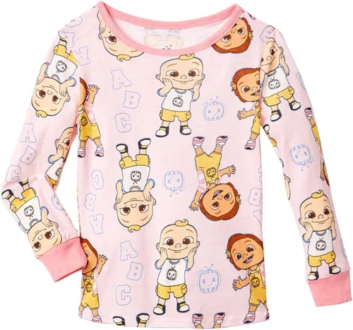 Vista 5 de CoComelon Conjunto de pijama de 4 piezas para niña, ropa de dormir