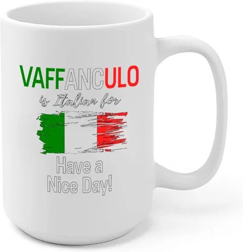 Vista 7 de Panvola Vaffanculo Is Italian For Have A Nice Day - Divertido regalo italiano para compañeros de trabajo, amigos, hermana, hermano, familia en Negro