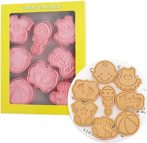 Vista 25 de Juego de 8 moldes de galletas de astronauta para hornear, moldes de galletas alienígenas, juego de moldes de galletas de meteoritos y herramientas