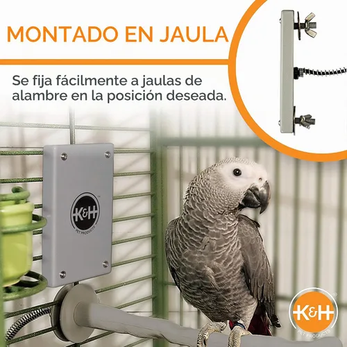 Vista 4 de K&H Manufacturing Snuggle Up calentador de aves, color gris, Gris