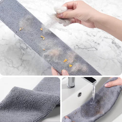 Vista 7 de Limpiador de polvo retráctil, 3 paños de microfibra, mango de 30 a 100 Gris