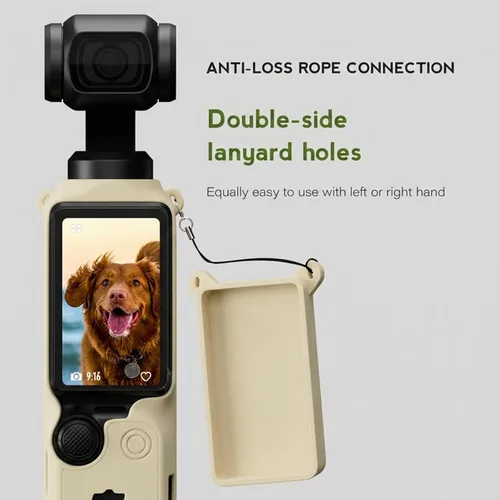 Vista 7 de Funda protectora para cámara DJI Osmo Pocket 3/Xtra Muse, funda de silicona suave con 2 protectores de pantalla y lente, accesorios de cuerpo