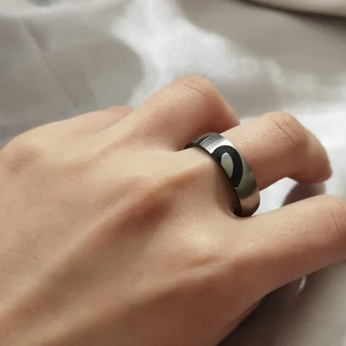 Vista 7 de Anillos de corazón para él y ella a juego para parejas, parejas, parejas, parejas, juego de anillos de amor para mujeres, hombres, mujeres, hombres