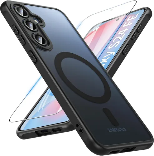 Vista 32 de OWKEY Funda magnética para Samsung Galaxy S23 de 6.1 pulgadas, para Magsafe con protector de pantalla, protección de grado militar, a prueba
