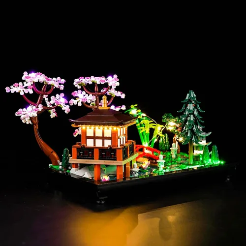 Vista 2 de LocoLee Kit de luces de control remoto compatible con Lego Tranquil Garden 10315 Zen Garden (solo luces, sin modelos) Juego de iluminación RC