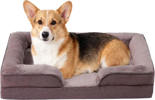 Vista 9 de [Usado] Makigued Cama ortopédica para perros medianos, sofá de espuma para mascotas con forro impermeable, funda extraíble lavable, parte inferior