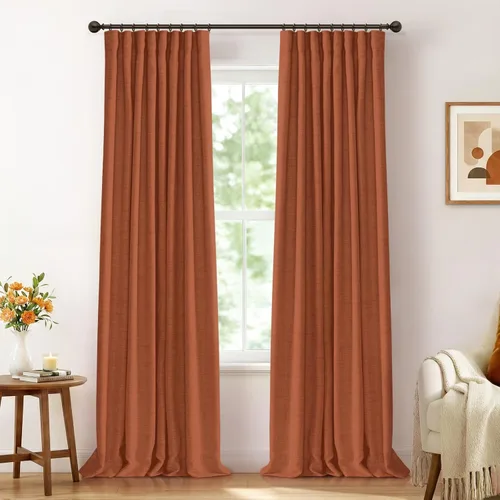 Vista 17 de 100% Blackout Shield Cortinas opacas completas para dormitorio de 63 pulgadas de largo, juego de 2 paneles, anillos de clip/bolsillo para barra