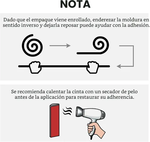 Vista 8 de Moldura de pared para despegar y pegar de 9.8 pies, moldura flexible en forma de D, color dorado mate para protector contra salpicaduras, espejos