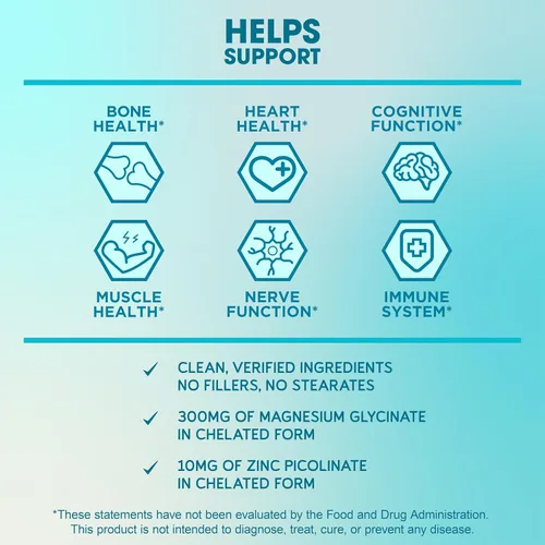 Vista 7 de BioEmblem Glicinato de magnesio con zinc y vitamina D3 K2
