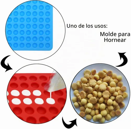 Vista 5 de 468-Cavity - Moldes de silicona redondos, molde de gotas de chocolate Fabricante de golosinas para perros pequeños Moldes de caramelo de goma