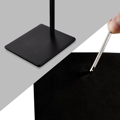 Vista 5 de Soporte para bolsa de gancho colgante - Juego de 2 soportes de exhibición de bolso negro de altura ajustable