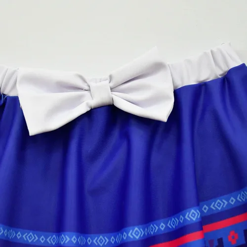 Vista 2 de yonvary Encanto - Traje de baño Isabela Mirabel Cosplay para niños, traje de baño Pepa para niñas, traje de baño de princesa con volantes