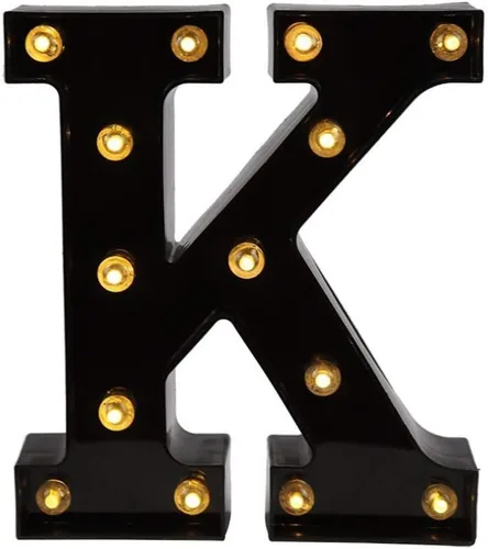 Vista 29 de Ulalaza Letrero de luz LED en blanco y negro, 2 letras AA alimentadas por batería para boda, fiesta de cumpleaños, lámpara de Navidad, luz nocturna